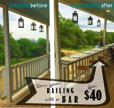Turn your railing into an Eat Up Bar for $40